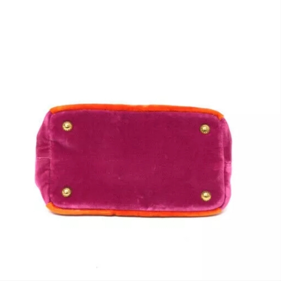 PRADA Mini Canapa Velvet Belt Motif Hand Bag - Picture 5 of 11
